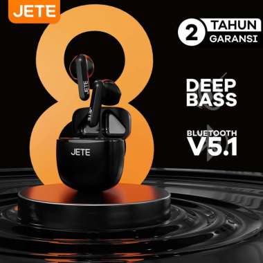 Earphone Wireless Jete TWS T8 Headset Bluetooth -Garansi Resmi 2 Tahun