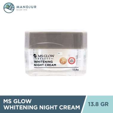 Ms Glow Whitening Night Cream 13.8 Gr - Krim Malam Untuk Mencerahkan