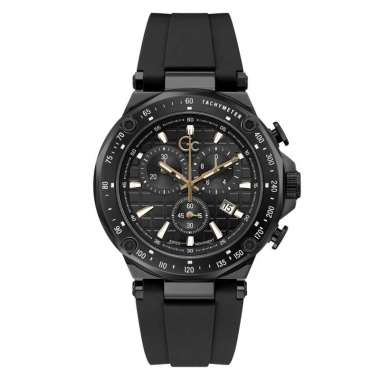 GC Y81008G2MF - GC Spirit Sport Chrono Full Black Silicone Men's Watch Original