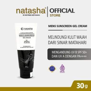 Natasha Men's Sunscreen Gel Cream SPF 50 PA++++ 30gr | Sunscreen Wajah Pria
