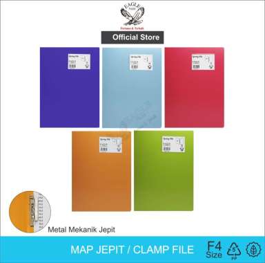 EAGLE Map Jepit / Clamp File / Clip File Map Plastik Snelhecter F4 (Folio) PINK
