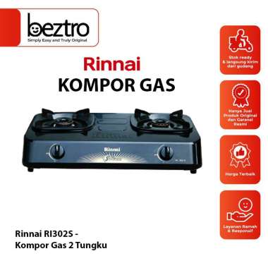 Rinnai Kompor Gas 2 Tungku Ceflon - RI-302-S