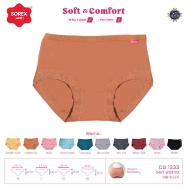 Sorex Celana Dalam Wanita Basic Midi Soft & Comfort Katun Mix CD 1233 M