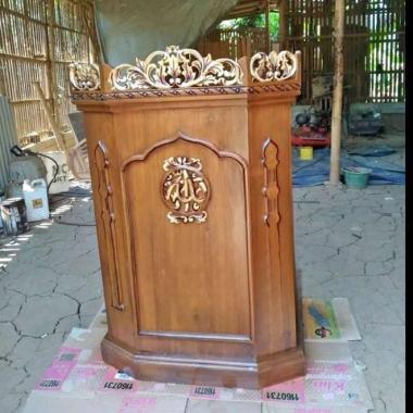 Mimbar Khotbah/ Podium Masjid Kayu Jati Ukir Jepara
