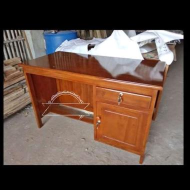 Meja Kerja Jati Meja Kantor Belajar Kayu Jati Model Simpel
