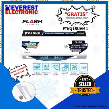 AC DAIKIN FLASH INVERTER 1/2PK FTKQ15UVM4