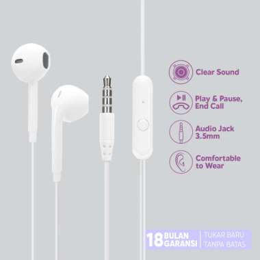 UNEED In-Ear Earphone / Headset with Microphone Verse Youth - UEP125 White