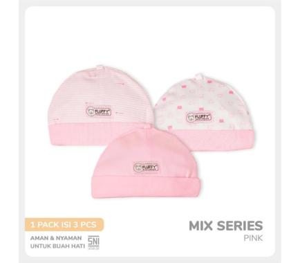 FLUFFY Topi Emen PINK (Isi 3 Pcs) TPE PNK Newborn