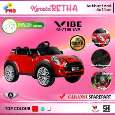 Mainan Anak Mobil Aki Model Mini Cooper PMB M7188 M-7188 M 7188 Ban Plastik Hijau