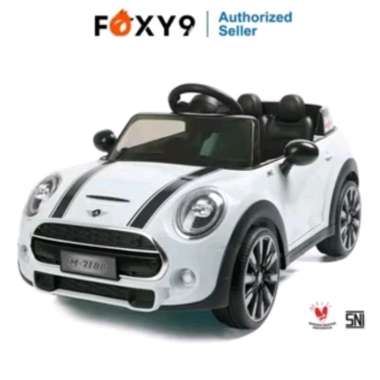Mainan Anak Mobil Aki Model Mini Cooper PMB M7188 M-7188 M 7188 Ban Plastik Putih