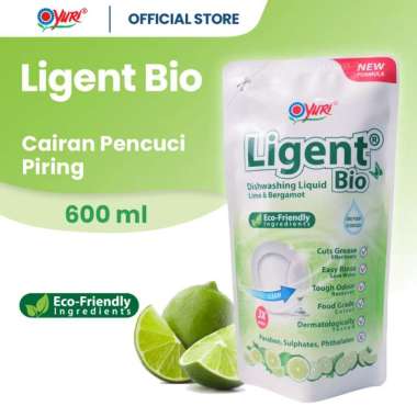 Yuri Ligent Sabun Cuci Piring Lime & Bergamot [600 mL] -
