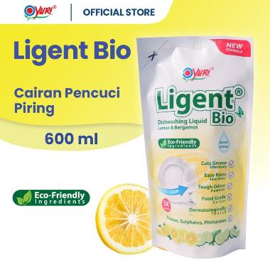 Yuri Ligent Sabun Cuci Piring Lemon & Bergamot [600 mL] -