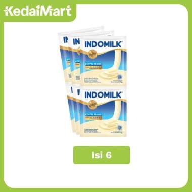 Promo Harga Indomilk Susu Kental Manis Plain per 6 sachet 37 gr - Blibli