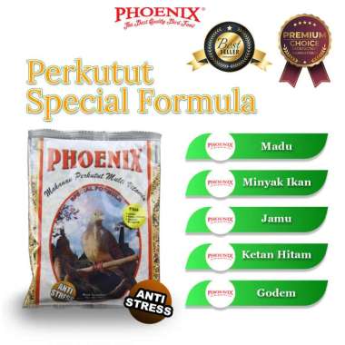 Pakan Perkutut Special Formula Plus Phoenix BURUNG MILLET KETAN HITAM JEWAWUT VITAMIN PROTEIN