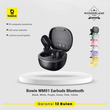 Baseus Earphone / Headset Earbuds Bluetooth Wireless TWS Bowie WM01 white