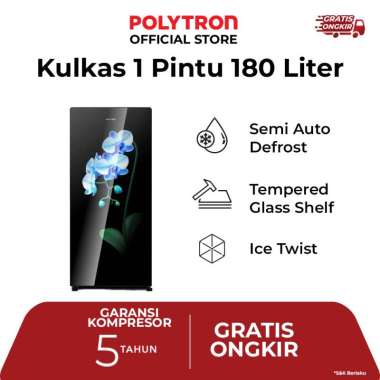 POLYTRON Belleza 1 pintu 180 liter PRA 18MOB