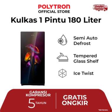 POLYTRON Belleza 1 pintu 180 liter PRA 18MTR