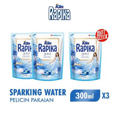 BUY 2 GET 1 - Rapika Sparkling Water Pelicin Pakaian Pouch 300 mL