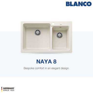 Kitchen Sink Bak Cuci Piring Granit 2 Lubang BLANCO Silgranit NAYA 8 - Pemasangan Topmount Undermoun