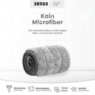 Senus Magic Spray Mop Alat Pel Pembersih Lantai Kain Microfiber Refill