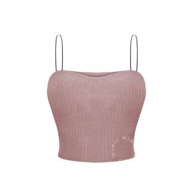Wimiu Tanktop Tali Spaghetti Tank Top Wanita Tali Tipis Busa Bra Sport Bra 100053 Green