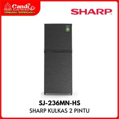 SHARP Kulkas 2 Pintu 187 Liter Kirei Series SJ-236MN-HS
