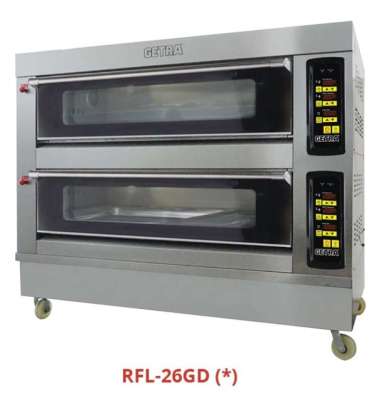 Getra RFL-26GD Gas Baking Oven 2 Deck 6 Loyang Tray / Oven Roti Full Stainless Steel