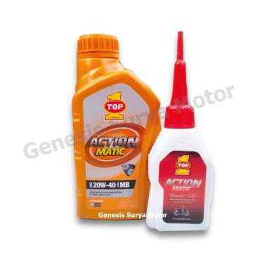 Oli Top1 Action Matic 20W40 0,8L paket Oli Gear Top1 120ml