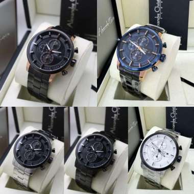 JAM TANGAN PRIA ALEXANDRE CHRISTIE 6323 AC6323 ORIGINAL ORI SILVER BLACK