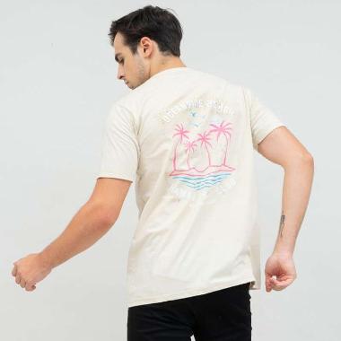 kaos pria lengan pendek ocean beach krim size jumbo houseofcuff S