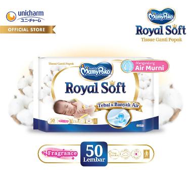Mamypoko Wipes Royal Soft Parfume Tisu Basah [50 Sheets]