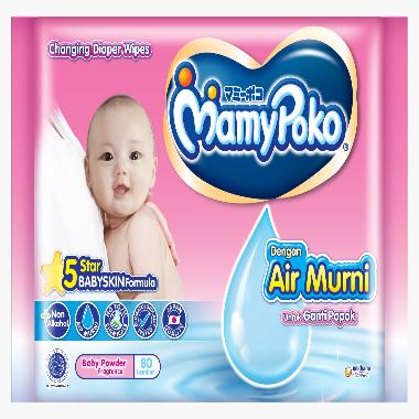 Promo Harga Mamy Poko Baby Wipes Reguler - Non Fragrance 80 pcs - Blibli
