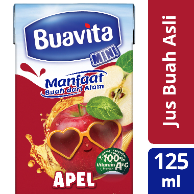 Buavita Jus Kemasan Rasa Buah Asli Mini Juice Apel 125 mL