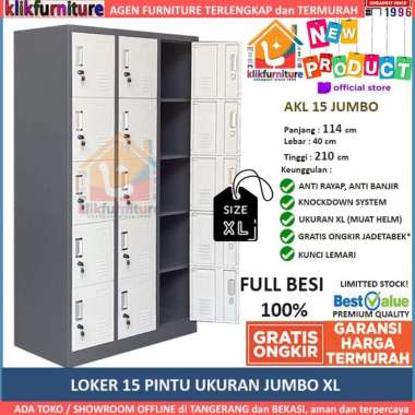Loker Besi Besar 15 Pintu Muat Helm Full Face AKL 15 JUMBO