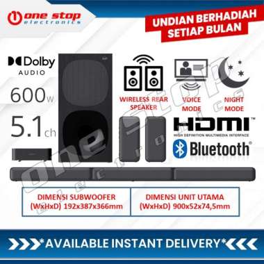 [GARANSI RESMI] SONY HT-S40R Home Cinema Soundbar System 5.1ch w/ Wireless RearSpeaker