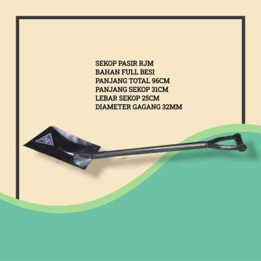 Sekop Rata Gagang Besi RJM / Sekop Pasir gagang Besi
