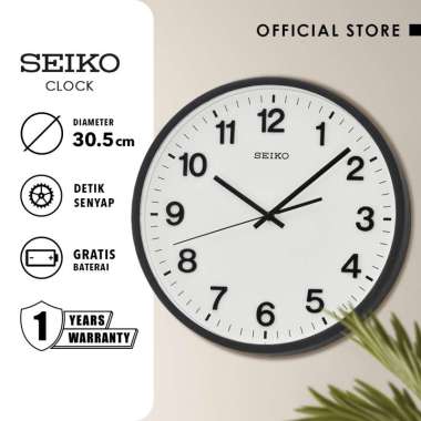 Jam Dinding Seiko Bulat QXA640K Detik Senyap Sweep 30.5cm Original