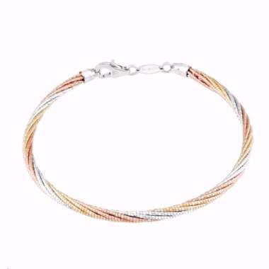 Gelang Pro Italy Ulir Koleksi Josean Elegant Emas Asli