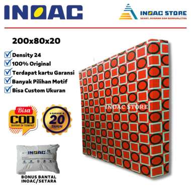 Kasur INOAC Tebal 20 cm Murah Ukuran 200 x 80 x 20 cm Asli Garansi 10,15 Tahun Distributor Pt Inoac 
