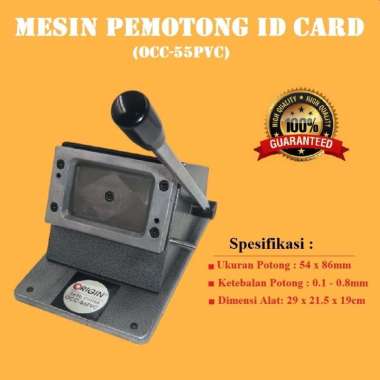 Alat Pemotong Kertas Id Card / Plong ID Card / Card Cutter / Mesin PVC Card Cutter Origin OCC-55 PVC