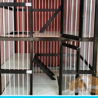 Kandang Kucing Aluminium Minimalis Tingkat 2