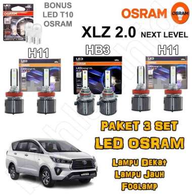 Paket 3 Set LED Innova Reborn OSRAM XLZ Lampu Dekat + Jauh + Foglamp