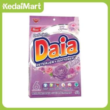 Promo Harga Daia Deterjen Bubuk + Softener Violet 1800 gr - Blibli