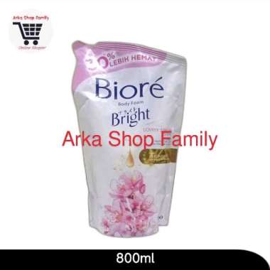Promo Harga Biore Body Foam Bright Lovely Sakura Scent 800 ml - Blibli