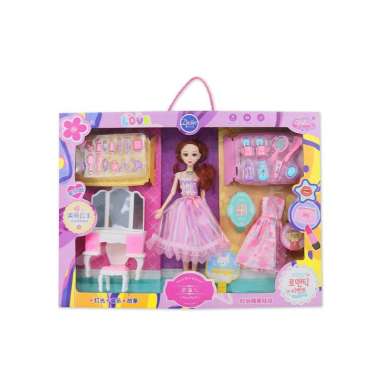 ONE-M164 Mainan Boneka Princess Set Boneka Anak Perempuan Meja Rias Anak Mainan Makeup Putri Anak ME