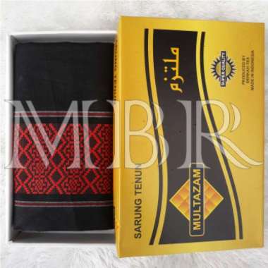 SARUNG DEWASA MULTAZAM SARUNG PRIA SERIAL BLACK Merah