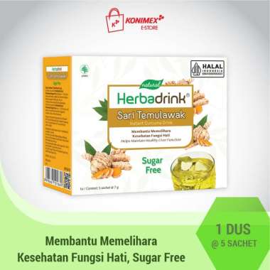 Herbadrink Temulawak Sugar Free Serbuk minuman Menjaga Fungsi Hati