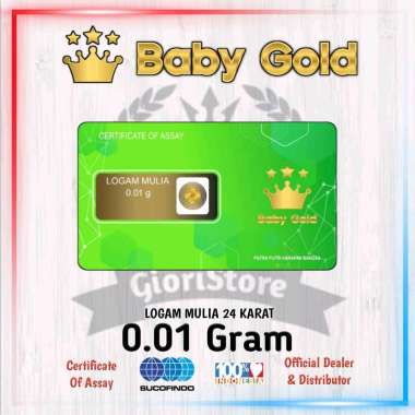 BabyGold 0.01 Gram Logam Mulia Emas Mini 24k