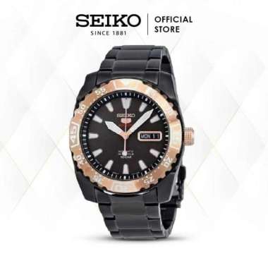 Jam Tangan Pria Seiko 5 Sports SRP172 Automatic Black Stainless ORI