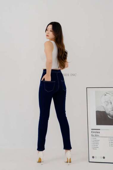 ELLIPSES.INC Angel High Waist Jeans 30 BLUE